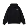 Sudadera con capucha de nuevo diseño de botón de letra para hombres y mujeres, diseño de moda perezoso moderno, top holgado versátil