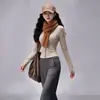 Chaqueta Especial Pilates para Mujer Manga Larga Adelgazante Alta Elasticidad Amigable con la Piel Transpirable Petite Corta Deportiva Cardigan de Yoga