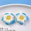 Simulación de flor de cinco pétalos, accesorios de resina, bricolaje creativo, crema, pegamento, tocado, horquilla, funda de teléfono móvil, agujero, zapatos, material