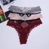 Estilo Nuevo Europeo y Americano Encaje Lunares Malla Tanga Hueco Cintura Baja Pantalones T Lencería Sexy para Mujer Levanta Glúteos Bragas Sexy