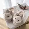 Pantufas de Algodão Fofas Kawaii de Coelho 2026 Outono/Inverno Quentes com Solado Grosso Bico Fechado Pantufas de Exterior de Encaixe Pantufas Peludas
