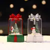 Nuevo producto transfronterizo: Árbol de Navidad luz nocturna brillante, caja de música, decoración de escritorio creativa, estilo caja de regalo con lazo de Navidad