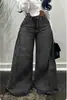 25 Jeans Wide-Leg Plissados Novos Estilo Europeu e Americano Retro de Primavera Transfronteiriços para Mulheres, Calças Flare Patchwork com Franjas