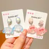 Aretes de Clip Lindos de Princesa Elsa para Niños Sin Perforación Aretes de Dibujos Animados para Niña Pequeña Aretes Colgantes para Bebé Aretes Anti-Dolor