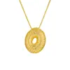 Collar de Letras de Burbuja de Circonita Cúbica de 26 Letras Transfronterizo Europeo y Americano para Mujer, Simple y de Moda, Nicho Versátil, Regalo al por Mayor