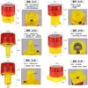 Luz de Advertencia Solar LED Roja Intermitente Cono de Tráfico Barrera Sitio de Construcción Magnético Intermitente