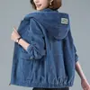 Nueva Chaqueta de Pana Otoño/Invierno 2025 para Mujer, Casual, Tallas Grandes, Corte Holgado, Adelgazante, Moderna, Elegante Ropa de Abrigo para Mamás