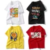 Camisetas de Manga Curta para Meninos, Roupas de Verão 100% Algodão, Novas Roupas Infantis da Moda, Roupas de Verão Infantis de Manga Meia-Manga para Meninos Grandes