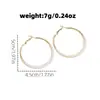 Pendientes de aro grandes de estilo de personalidad exagerada europeo y americano, coloridos, pendientes minimalistas simples y de moda, accesorios de lujo ligero de alta gama