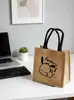 Bolsa Tote de Linho da Fábrica Original Bolsa de Trabalho Feminina Material de Algodão e Linho Grande Capacidade Bolsa de Mão