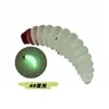 Isca Macia Luminosa para Pesca, 2cm 0.4g, Minhoca Macia Imitação de Larva, Isca de Pesca Transfronteiriça Atacado