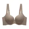 Talla Grande MM Gordita Ropa Interior Sin Costuras Mujer Pecho Grande Panty de Exhibición Pequeño Push-up Reúne Levantamiento Lateral del Seno Sujetador Anti-Caída 200 Jin