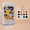 Rotulador acrílico de 12, 48 y 60 colores, a base de agua, para estudiantes, arte, animación, pintado a mano, grafiti, fábrica.