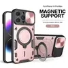 Funda para Teléfono Móvil con Soporte Magnético Giratorio para Ventana Push, Adecuada para Apple 17Promax Anticaída 16E Transfronteriza 15/14/11