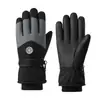 Guantes de Algodón y Cuero Grandes de Invierno para Hombres y Mujeres con Felpa Adicional Espesos Antideslizantes Cálidos para Exterior Montar Guantes Antideslizantes con Pantalla Táctil Venta al por Mayor