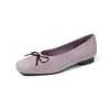 Sapatilhas Confortáveis de Moda de Nicho 1,7cm com Solado Macio 2026 Novas Sapatos Rasos Quadrados para Calçar Sem Cadarço para Mulheres