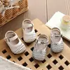 Nuevas Sandalias Tejidas para Niñas Primavera/Verano 2026, Zapatos de Princesa con Suela Suave Antideslizante, Transpirables Huecos para Caminar Bebé, Modernos