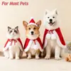 Disfraces navideños para gatos, capa, capa de Año Nuevo, sombrero navideño para gatos pequeños, chal, diadema de felpa, accesorio para el pelo