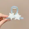 Pinza para el pelo de tamaño mediano, estilo retro, para pelo escaso, recogido a medias, pinza de tiburón con forma de corazón para la parte posterior de la cabeza, pinza
