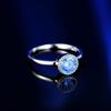 Nuevo deseo transfronterizo venta caliente Europeo y Americano creativo Zirconia Topacio chapado en oro de 18K anillo microincrustado venta caliente