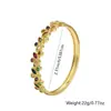 Distrito de Lu cobre micro incrustação novo pulseira personalizada requintada cor zircônia fivela folha moda transfronteiriça europeia e americana all-match