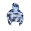 Sudadera Chaqueta con Cremallera Hecha a Mano Estilo Nuevo Otoño e Invierno 2025 Tie-Dye Degradado de Aspecto Vintage de Gama Alta para Hombres y Mujeres