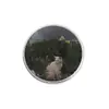 Broche Caveira de Terror de Halloween Emblema de Metal Acessórios de Vestuário Alfinete de Lapela Padrão Geométrico Redondo Venda por Atacado de Fábrica