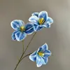 Flor Artificial Tulipa de Três Cabeças Impressão 3D Estilo Jardim Monet Arranjo de Flores Decoração de Casamento Cena com Flores Artificiais Layout