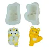 Nuevo Adorno Creativo de Yeso de Danza del León de Dibujos Animados Molde de Silicona Forma de Oso Lindo Herramienta para Hornear Pasteles