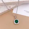 Colar Venda Quente Transfronteiriça Colar Quadrado Simples Acessórios para Mulheres Luxo Leve Design de Nicho Colar de Aço Titânio Não Desbota para Mulheres