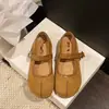 Zapatos de Mujer de Gamuza Retro Franceses de Venta Caliente 2026 Nuevos Mary Janes de Otoño Birkenstocks Zapatos Planos que Aumentan la Altura