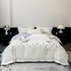Juego de ropa de cama de cuatro piezas de algodón para otoño e invierno, sábana de cama de algodón puro, funda de edredón de algodón de fibra larga 100%, juego de ropa de cama de tres piezas para estudiantes 4