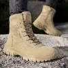 Botas de Combate de Caña Alta, Botas Nuevas para Entrenamiento al Aire Libre, Suela de Goma Antideslizante y Resistente al Desgaste Botas de Senderismo, Botas de Senderismo para Desierto, Zapatos Militares de Entrenamiento