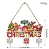 Decoração de Natal Transfronteiriça Árvore de Parede Pingente em Forma de Árvore Pingente Criativo de Homem de Gengibre de Madeira Pingente de Boneco de Neve Velho de Natal