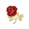 Broche de rosa, acessório de vestuário da moda, cristal rosa, embelezamento de alta costura para vestidos e casacos, design elegante, broche de cheongsam