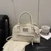 Bolso Retro de Gran Capacidad para Mujer 2025 Elegante Nuevo Moda Ligero Gran Capacidad Hombro Axila Bolso Bowling