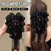 2026 Novo Presilha de Garra Elegante com Laço de Fita Floral para Mulheres Penteado Semi-Preso Presilha para a Parte de Trás da Cabeça Acessórios de Cabelo de Verão