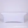 Funda de mesa elástica de spandex y poliéster de 6 pies para banquetes de boda, hotel, hotel y conferencias