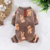 Roupas Quentes Espessas de Flanela para Pets com Quatro Pernas Outono e Inverno Cachorro Filhote Gato Cachorro Teddy Sem Capuz para Tração Suprimentos