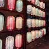 Lanternas de Tecido Tendência Nacional para Parede e Uso Externo, Decorações de Rua de Mercado, Lanternas Brilhantes Estilo Melão de Inverno, Lanternas Tendência Nacional para Iluminação Festiva