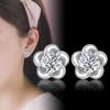 Qiaolan plata de ley de imitación coreana Camelia moda femenina pendientes de flor de ciruelo flor de ciruelo pendientes europeos y americanos joyería al por mayor