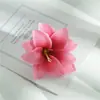 N 8cm Cabeça de Flor de Lírio Pequena Artificial DIY Tecido de Seda Flor Falsa Acessórios de Cabelo Feitos à Mão Acessórios para Roupas Decoração Floral para Casa