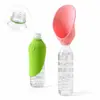 Dispensador de Agua para Mascotas al Aire Libre Transfronterizo, Taza Portátil para Beber Perros, Silicona Ecológica Plegable Forma de Hoja Boquilla Universal para Botella para Uso al Aire Libre