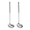 Cuchara para Olla Caliente Vertical de Acero Inoxidable Cucharón Profundizado No Magnético Cocina Concha para Sopa Fuga de Sopa Cuchara para Cocinar Restaurante de Olla Caliente Fuga