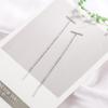 Elegantes y Lindos Aretes Cilíndricos de Línea para la Oreja de Temperamento Largo en Forma de T Aretes Simples de Estilo Frío Aretes de Moda Joyería para la Oreja