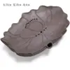 Mango de tetera de punta de dedo pieza de arena púrpura tetera pequeña olla de punta de dedo juego de té de kung fu té exquisito para los dedos mesa de té mini