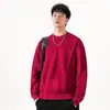 Ropa para Hombre Fengshe / Sudadera Pesada 360g, Estilo Americano Otoño/Invierno Tendencia Diseño Estructurado, Top de Manga Larga con Parche Rayado para Hombre