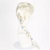 Peluca de princesa Elsa cos, Frozen Elsa trenza, peluca de disfraz de princesa Elsa para Halloween, trenza