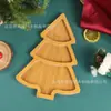 Bandeja de Placa de Densidade para Árvore de Natal Suprimentos de Festa Utensílios de Mesa Bandeja de Madeira com Múltiplos Compartimentos Bandeja de Lanches e Frutas para Restaurante e Hotel Venda por Atacado