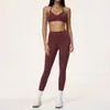 Conjunto Deportivo Transfronterizo Europeo y Americano Cintura Ceñida Alta Elasticidad Transpirable Conjunto de Fitness Ropa de Entrenamiento Pilates Yoga 5555